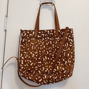 Madewell Medium Transport Tote: Printed Calf Hair Edition